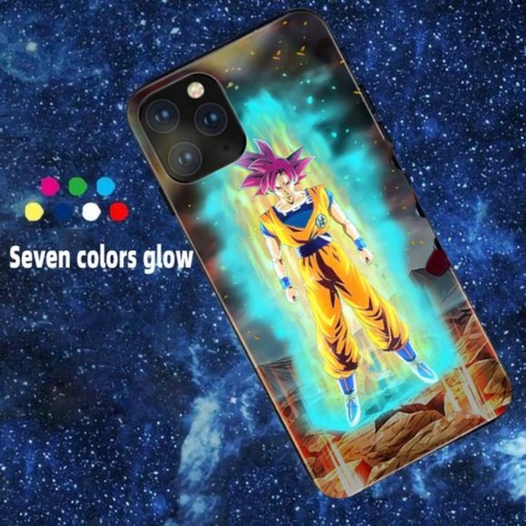 LED Sound Activated Tempered Glass iPhone Cases- Anime Design - Picture 2 of 4